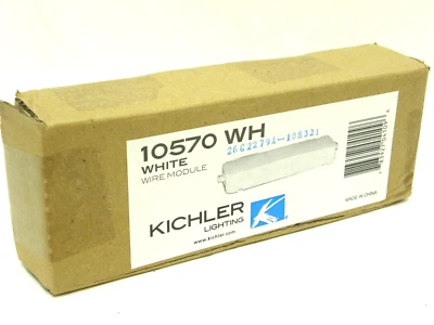 NUEVO - Caja de módulo de cable Kichler 10570 WT para iluminación de gabinete BLANCO Foto 1 de 2