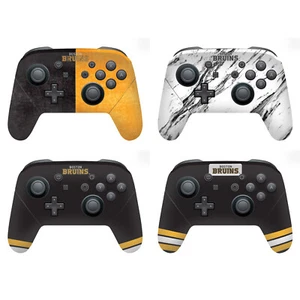 OFFICIAL NHL BOSTON BRUINS VINYL SKIN DECAL FOR NINTENDO SWITCH PRO CONTROLLER - Picture 1 of 9