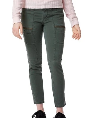 UNIONBAY Jr 13 Claire Skinny Zip Pockets Moto Utility Cargo Pants Stretch Green - Image 1 of 4