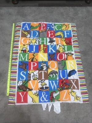 Dr Seuss ABC Baby Crib NURSERY Blanket Toddler By Trend Lab - Image 1 of 4
