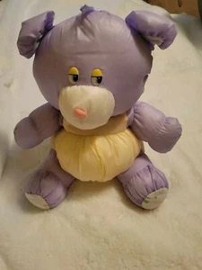 Vintage Fisher Price Puffalump Yellow Purple Stuffed Plush Bear w/ polkadots - Picture 1 of 11