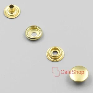 Chiusura a scatto in ottone 12 mm 1/2"" 15 mm 5/8"" pelle artigianato bottone rivetto rapido oscillazione - Foto 1 di 2