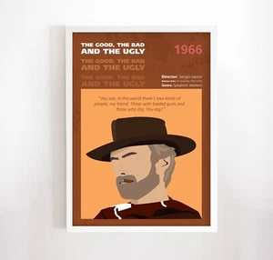 The Good, the Bad and the Ugly (1966) Minimalistisches Filmplakat - Bild 1 von 2