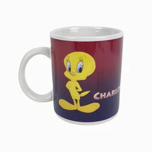 Vintage 1997 Warner Bros Looney Tunes Tweety Charlotte Name Ceramic Mug - Picture 1 of 5