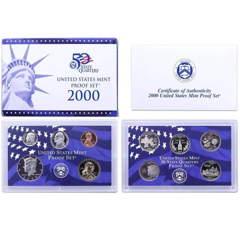 2000 US Mint Proof Set  ~  Complete in Mint Box w/ COA Cover