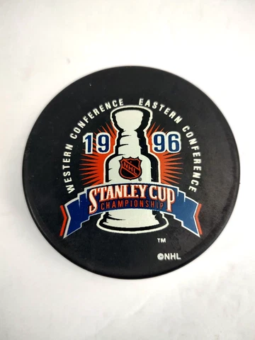 1996 Stanley Cup Championship Puck Colorado Avalanche NHL Cover