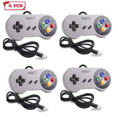 4x SNES Retro USB Wired Controller Gamepad Joystick for PC MAC Win Raspberry Pi - Bild 1 von 4