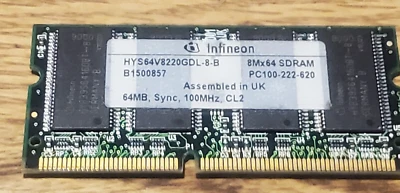 Infineon HYS64V8220GDL-8-B - 64MB Memory Module - Image 1 of 3