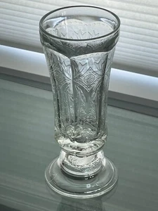 Jarrón de vidrio vintage Hurricane años 70 Indiana Recollection transparente 8,5" de alto - Imagen 1 de 8