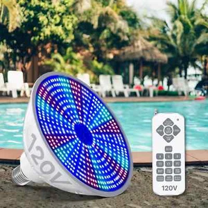 LED Pool Lights Bulb 40W with 17 Light Modes, 120V RGBW Pool Light for Inground - Picture 1 of 16