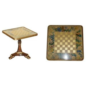 ANTIQUE REGENCY CIRCA 1810-1820 GILT BRASS & ROSEWOOD CHESSBOARD CHESS TABLE - Picture 1 of 19