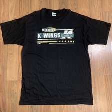 Vintage IHL Minor League Hockey Michigan Kalamazoo Wings K-Wings Tee Men’s XL