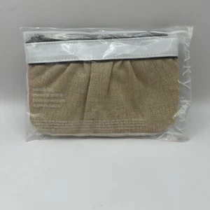 Bolso de Cosméticos Mary Kay Tejido Paja Maquillaje Bolso Cremallera Charol Imitación Cuero NUEVO - Imagen 1 de 6