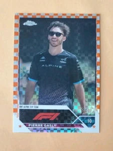2023 Topps Chrome F1 Orange Checker Refractor /25 Pierre Gasly #53 SSP Formula 1 - Picture 1 of 4