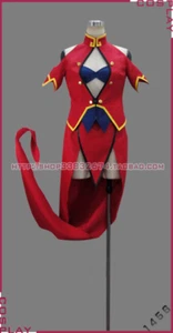 Blazblue Litchi FayeLing Halloween Red Dress Suit Cosplay Costume S002 - Picture 1 of 6