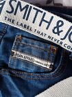 Smith & Jones Mens Branded Regular Fit Straight Leg Belted Jeans, BNWT