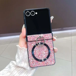Für Samsung Z Flip7 Flip6 Flip5/4/3 Bling Glitzer Stoßfest Magnet Hülle Cover - Bild 1 von 32