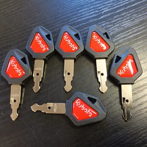 5er Pack Sparpaket Kubota 459A ROT Zündschlüssel Schlüssel Lieferung freiHaus - Picture 1 of 3