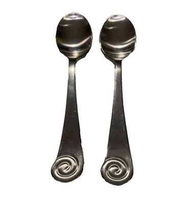 Lot of 3 Robert Welch AMMONITE SATIN Teaspoons 18/10 Stainless China Designer - Image 1 of 4