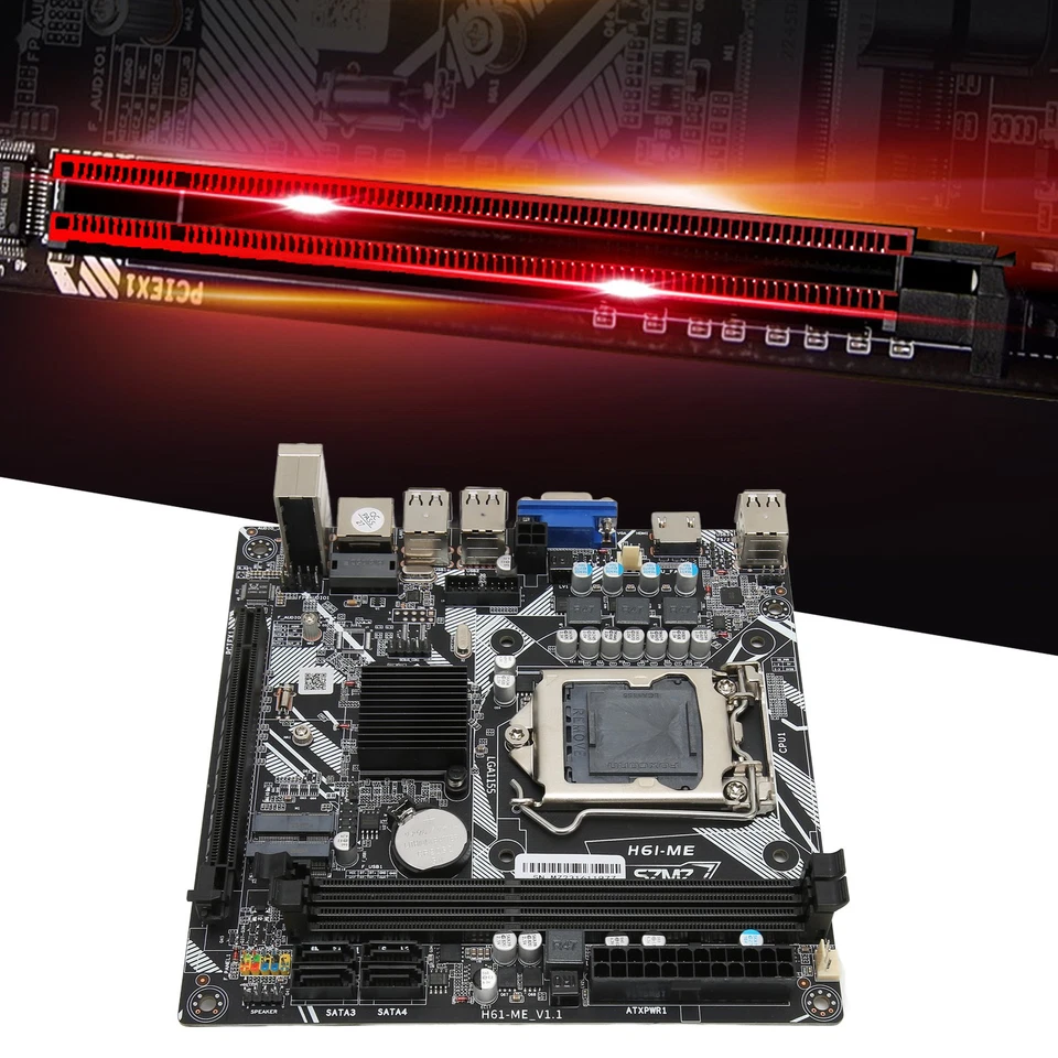 Neu LGA 1155 Mainboard NVME WiFi M.2 VGA HD Output 10 USB 2.0 DDR3 Mini ITX - Bild 1 von 4