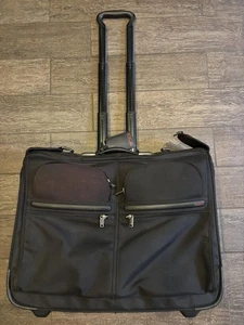 TUMI Rolling Garment Bag Wheeled Suiter Black Ballistic Nylon 2-Wheel Luggage - Picture 1 of 19