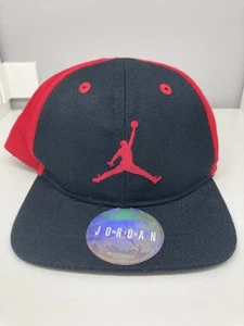 Air Jordan Hat Cap Snap Back Infant Black NBA Basketball Jumpman Red Black - Picture 1 of 7