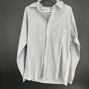 Arrow Brigade Blue Button Down Shirt Light Gray Blue Long Sleeve Fitted 17 34/35 - Picture 1 of 9