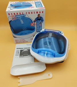 Vtg 2005 George Foreman in Grilling Colors Champ Size Blue Lid GR10ABWI NOB - Picture 1 of 11