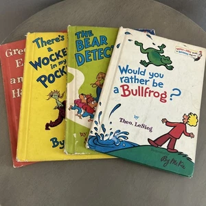 DR. SEUSS RANDOM  HOUSE VINTAGE SET OF 4 HARD COVER BEGINNERS BOOKS  - GOOD - Imagen 1 de 13