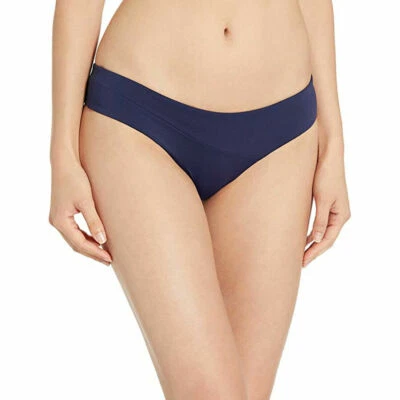 Volcom Womens Navy Plus Simply Seamless Cheeky Bikini Bottoms Size Medium L15058 - Image 1 of 3