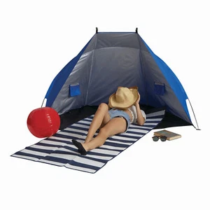Strandmuschel UV Schutz 170x100 Strand Muschel UV50 Sonnenschutz XXL + Heringen - Bild 1 von 7