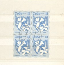 Q7841 - CUBA - 1983 - QUARTINA USATA FIORI N°2476 - VEDI FOTO