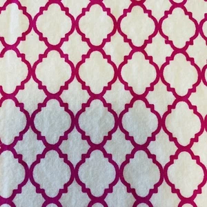 Stoff 1 Yard x 43 Zoll Vierblatt rosa weiß Nähen Quilten Bekleidung Baumwolle #1B77 - Bild 1 von 8