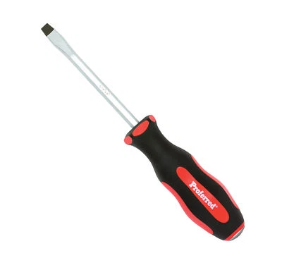 Premium Flat Head Slotted Go Thru Screwdriver Sizes 1/4" x 4" through 5/16" x 8" - Image 1 of 3