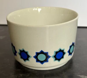 Vintage Retro J & G Meakin Studio Cadiz Sugar Bowl Blue Diamond Pattern 1960s - Picture 1 of 4
