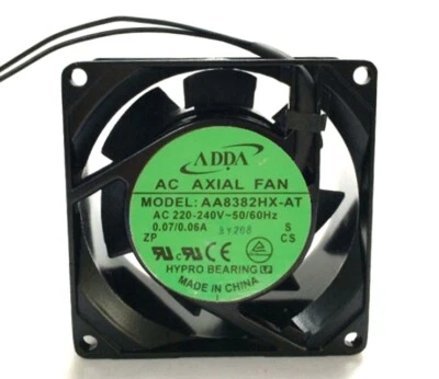 ADDA AA8382HX-AT AC 220V 0.06A 80x80x38mm 2-Wire Server Cooling Fan - Image 1 of 3