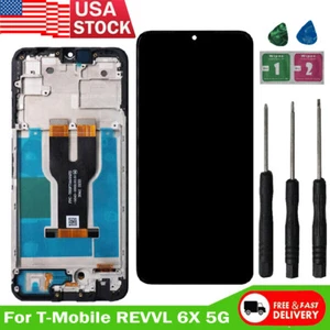 New For T-mobile REVVL 6X 5G LCD Display Touch Screen Digitizer Assembly w/Frame - Picture 1 of 6