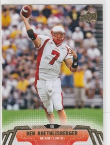 BEN ROETHLISBERGER Miami Ohio NCAA COLLEGE FOOTBALL KARTE Upper Deck Steelers LE! - Bild 1 von 2