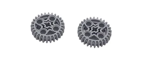 2x Lego Technic Zahnrad 28 Kegelzähne 46372 hellgrau - Picture 1 of 2