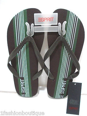 Sandalias chanclas ESPRIT FINN-E para hombre marrón oscuro/verde talla 11 nuevas Foto 1 de 4