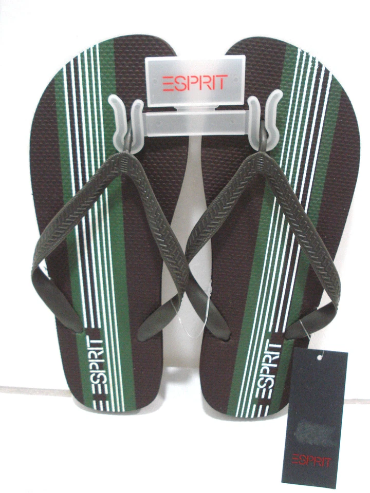 Sandalias chanclas ESPRIT FINN-E para hombre marrón oscuro/verde talla 8 nuevas Foto 1 de 4