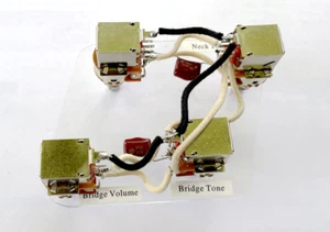 Custom Jimmy Page Wiring Harness Push-Pull Pot 500K for USA Gibson SG Guitar - Foto 1 di 7