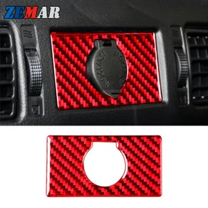 Cubierta de panel de encendedor trasero de fibra de carbono rojo para Toyota Tundra 2014-2018 - Imagen 1 de 12