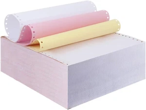 Firstzi 9-1/2 X 11 Inches Carbonless Continuous Forms Computer Paper, Printable - Picture 1 of 12