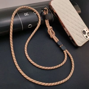 Keychain Braided Phone Lanyard Ornaments Neck Hanging Cord Phone Accessories - Photo 1 sur 15