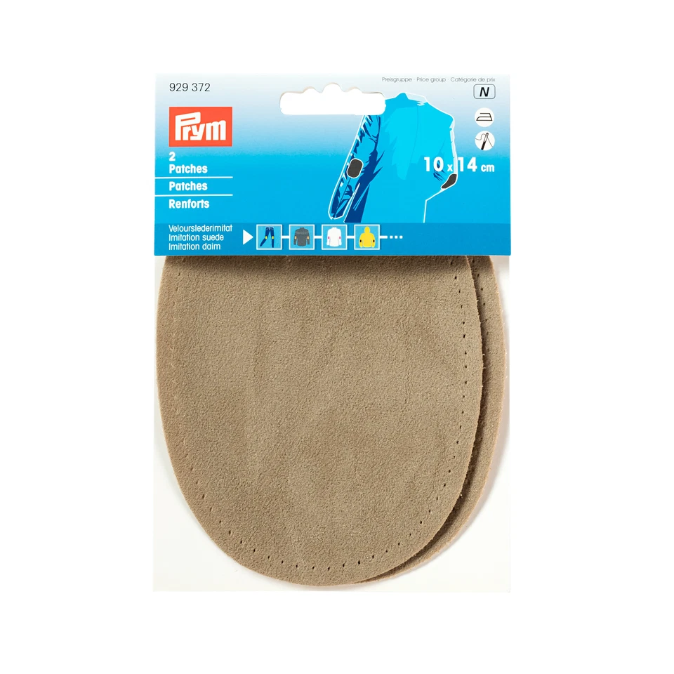 Prym Stone Coloured Iron On Imitation Leather Patches - 10cm x 14cm - Image 1 of 1