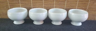 Porcelain (4) Footed Bistro Bowls 16oz French Onion Williams Sonoma Interest - Image 1 of 2