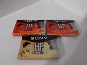 Sony High Fidelity 90 Minute Audio Cassette Tapes (Lot of 3 New and Unopened) - Picture 1 of 2