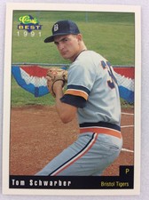 1991 Bristol Tigers-Classic BEST Minor League Baseball Card-Tom Schwarber