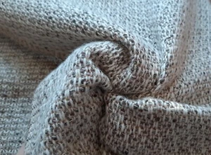 YARN SOFT NONSTRETCH KNIT MEDIUM WEIGHT NATURAL COLOR FABRIC 2 YDS 60" WIDE - Picture 1 of 4